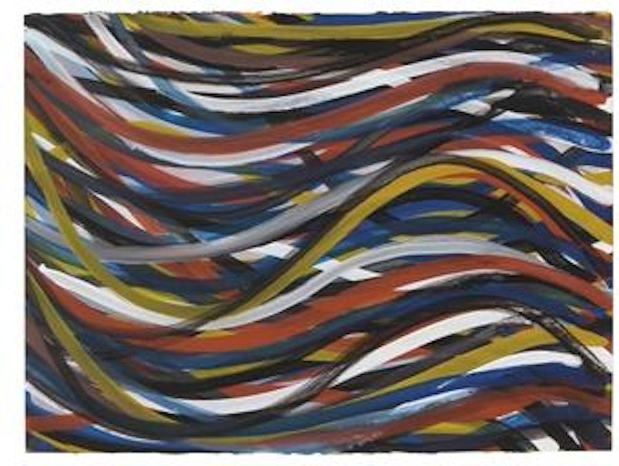 Wavy Horizontal Brushstrokes by Sol LeWitt