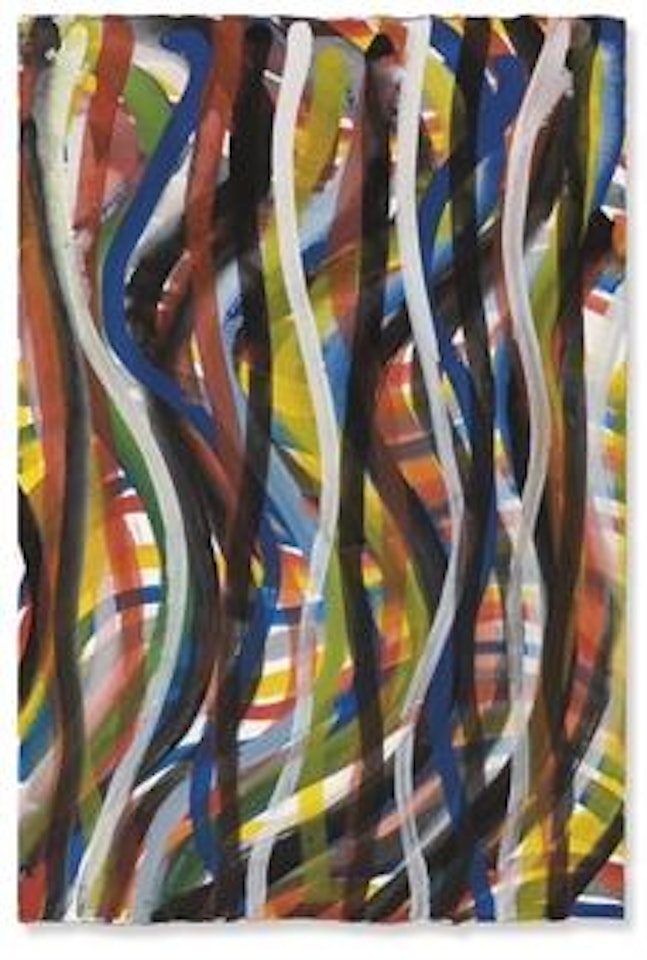 Wavy Vertical Brushstrokes by Sol LeWitt