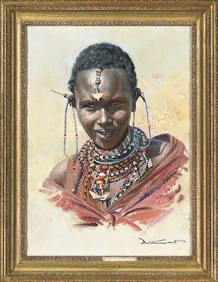 Two portraits of Masai women by Donald Grant