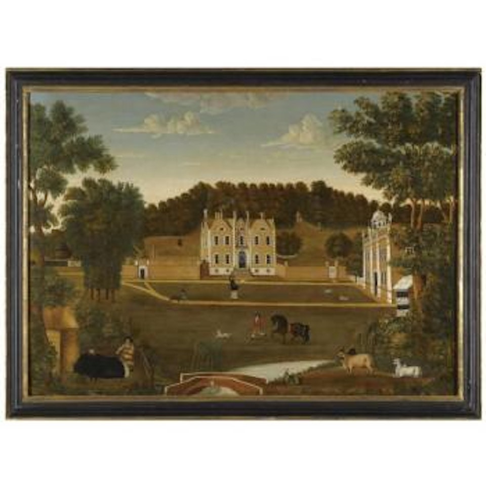 A View Of Purley Hall, Purley On Thames, Berkshire, With Warren Hastings's Menagerie by English School