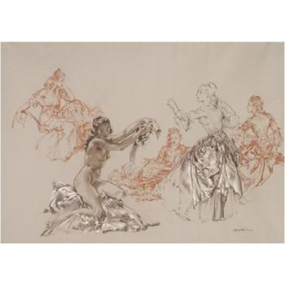 Five Studies In Three Chalks by William Russell Flint