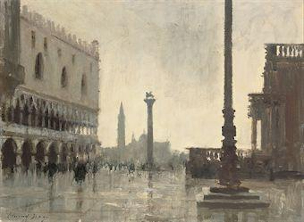 A winter morning, The Doge's Palace, Venice by Edward Seago