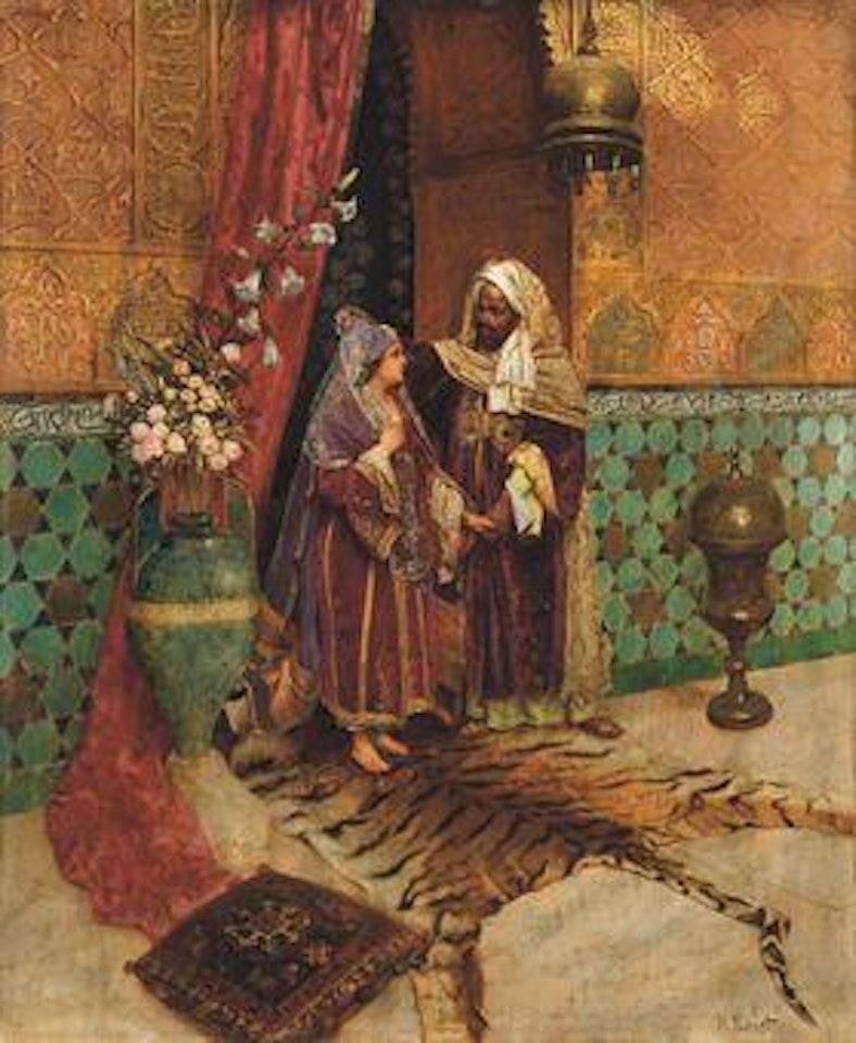 Greeting the bride by Rudolf Ernst