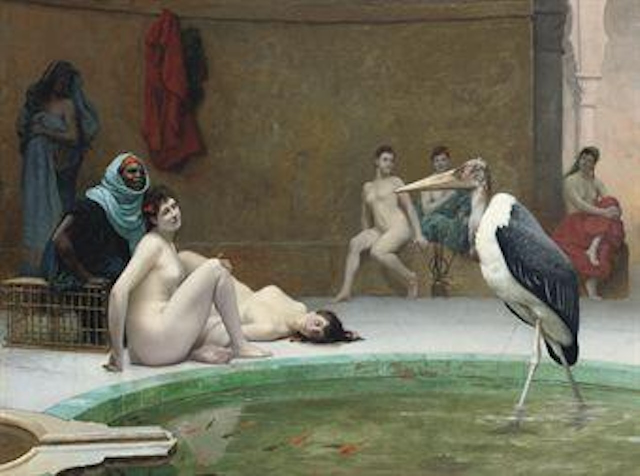 Le Marabout: in the Harem bath by Jean Léon Gérome