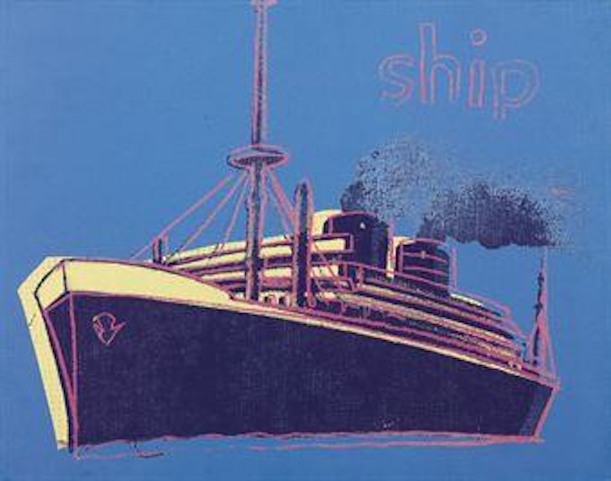 Bateau sur fond bleu by Andy Warhol