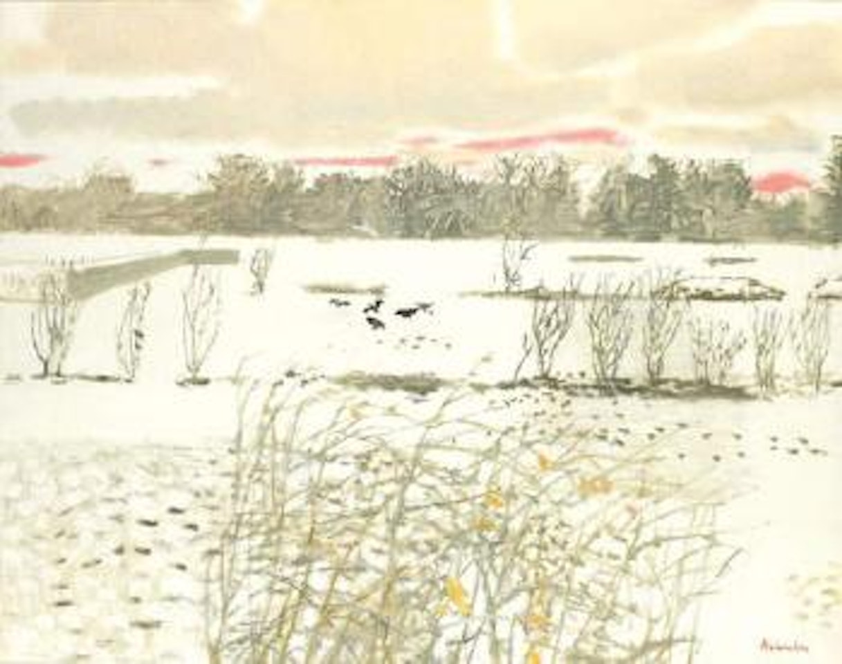 Paysage de neige by Maurice Brianchon