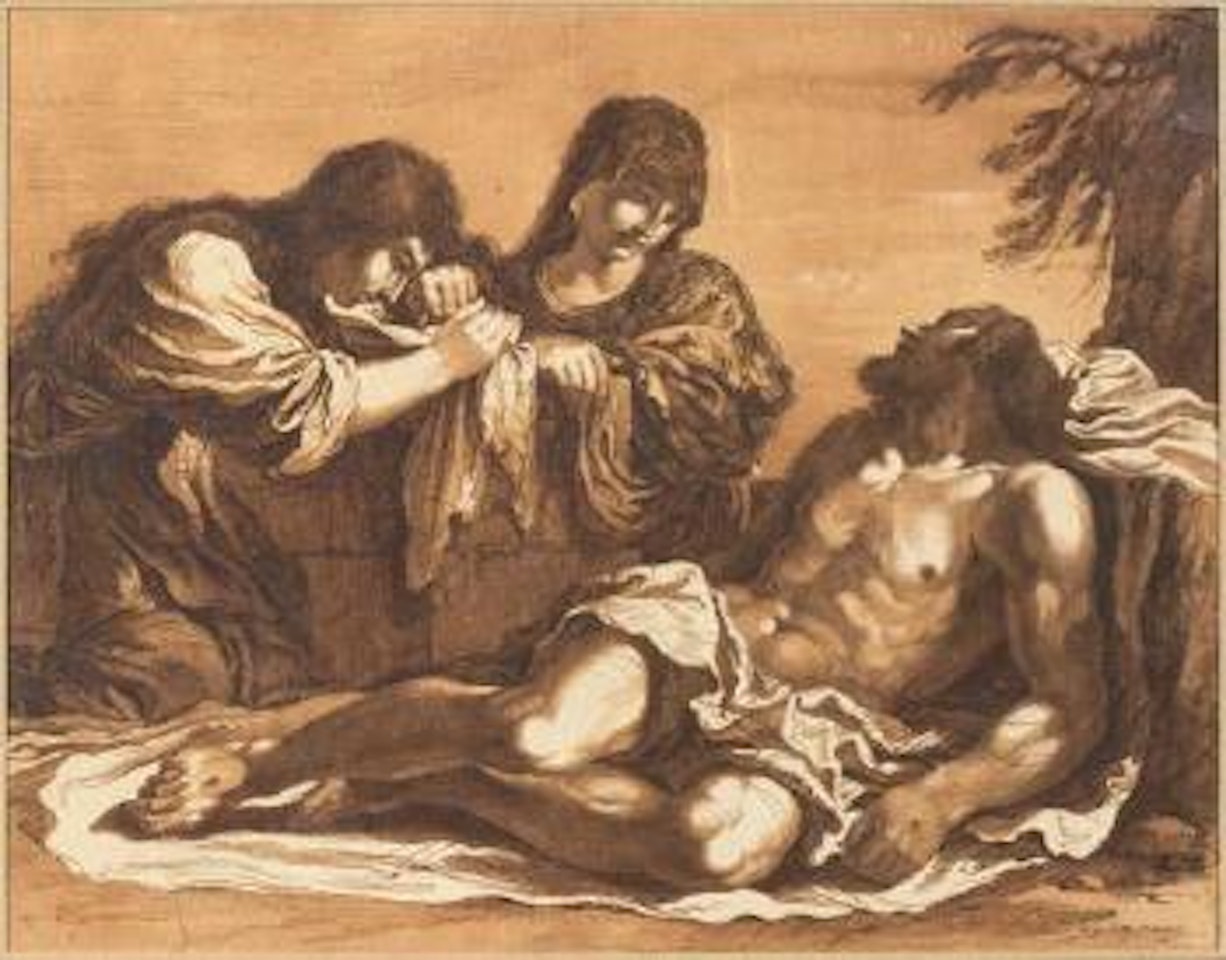 Lamentations sur le Christ mort, d'apres le Guerchin by Pietro IL Vecchio Palmieri