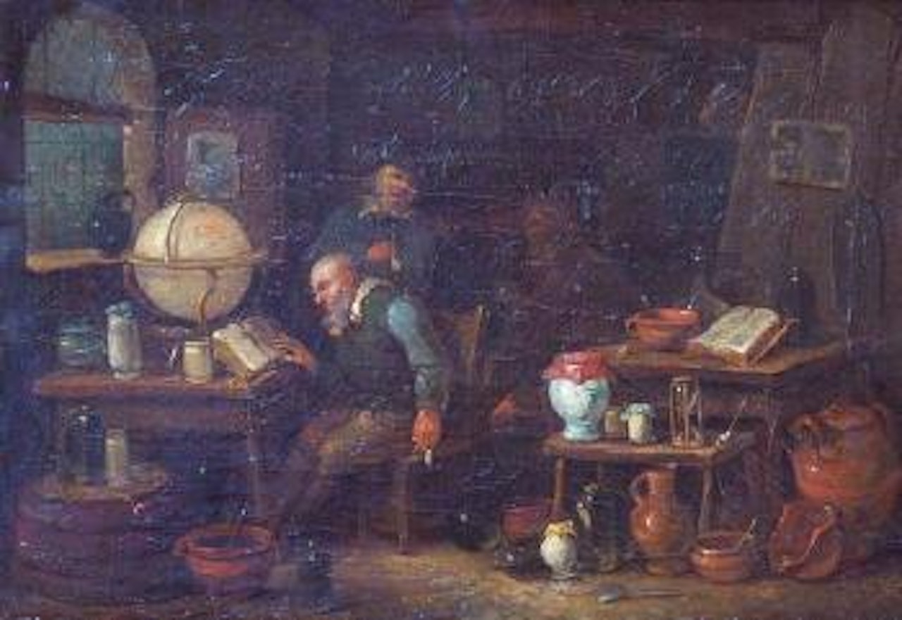 L'Apothicaire dans son officine by Egbert van Heemskerk III