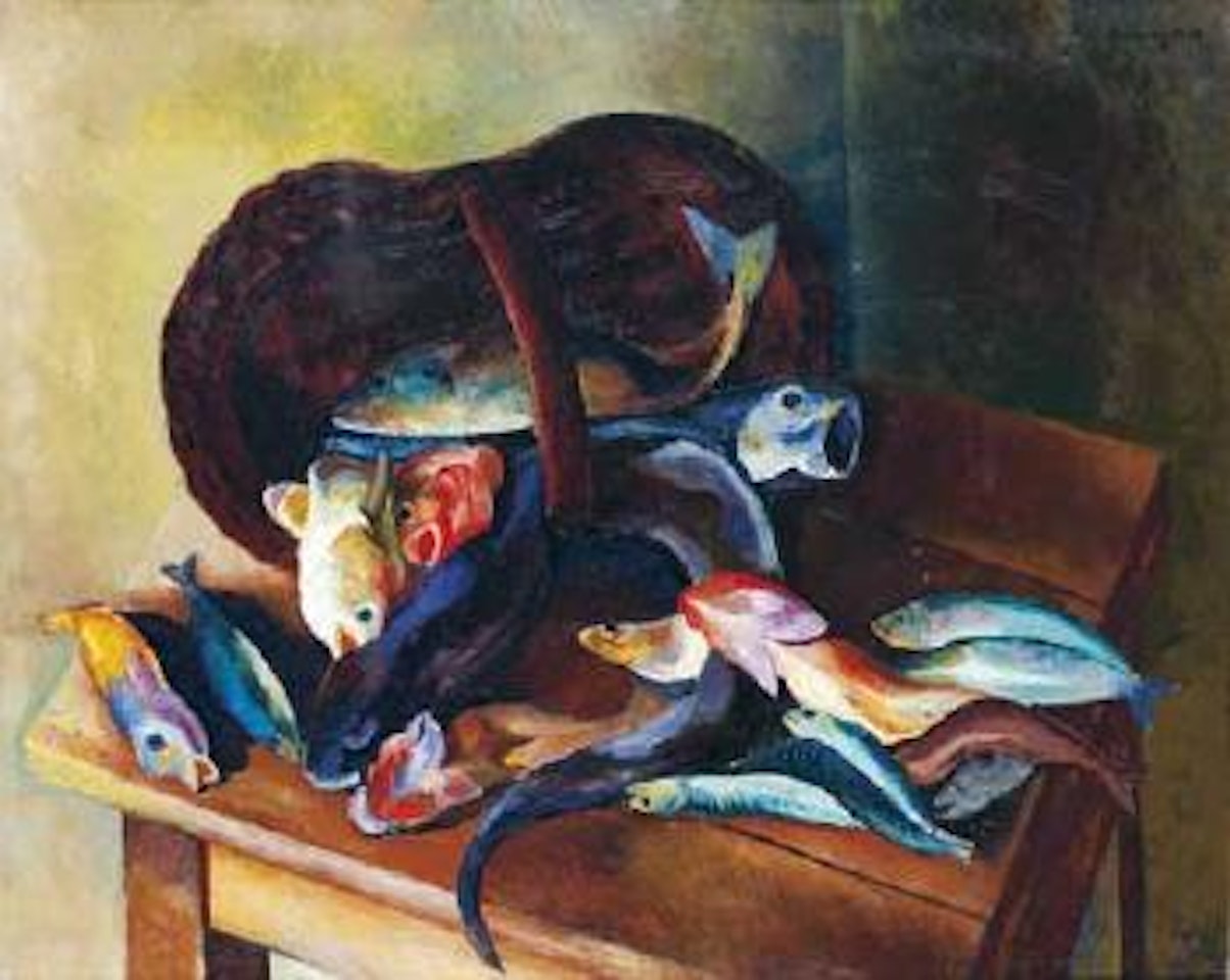 Nature morte aux poissons by Moïse Kisling