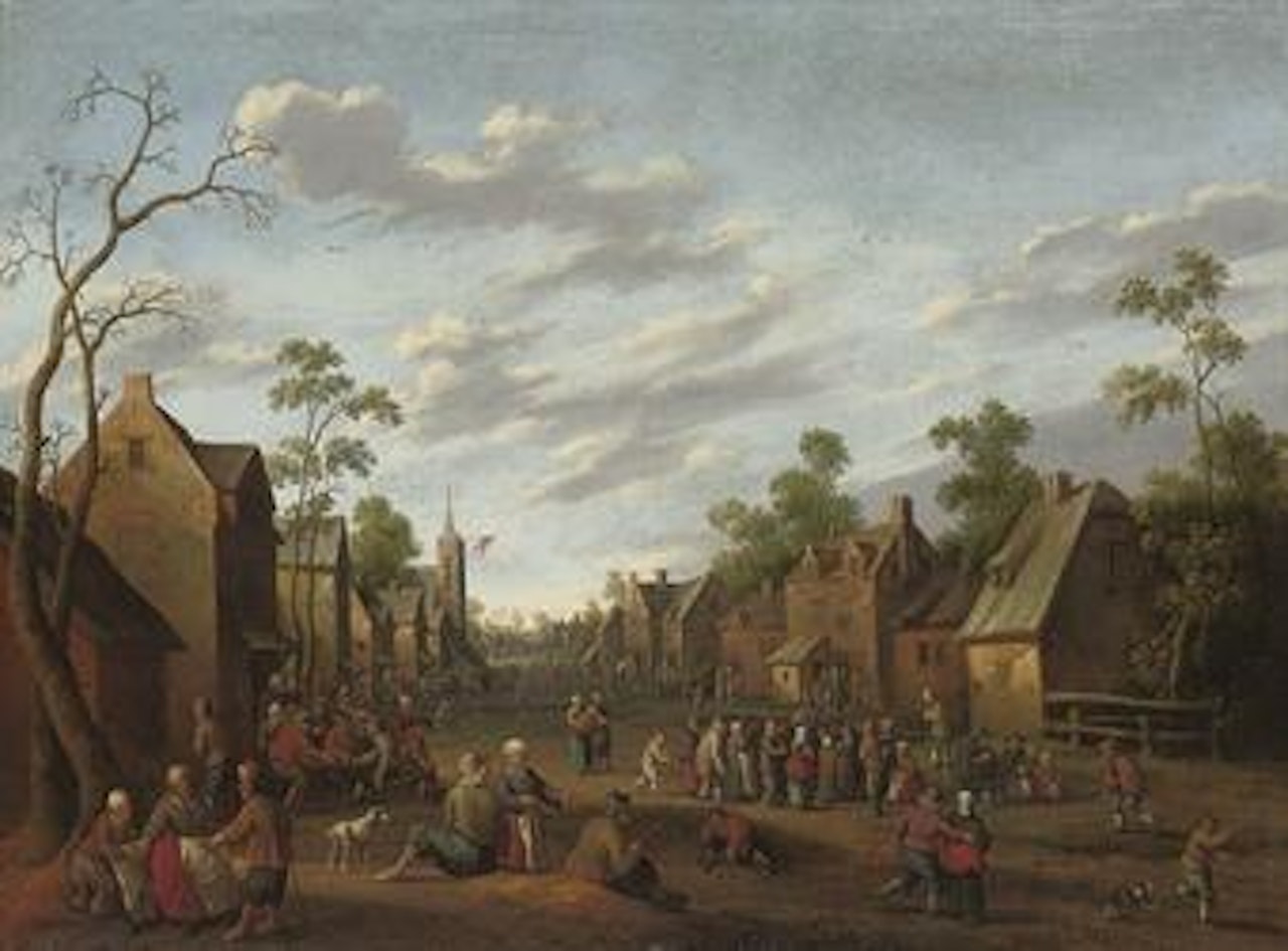 A village kermesse by Joost Cornelisz Droochsloot