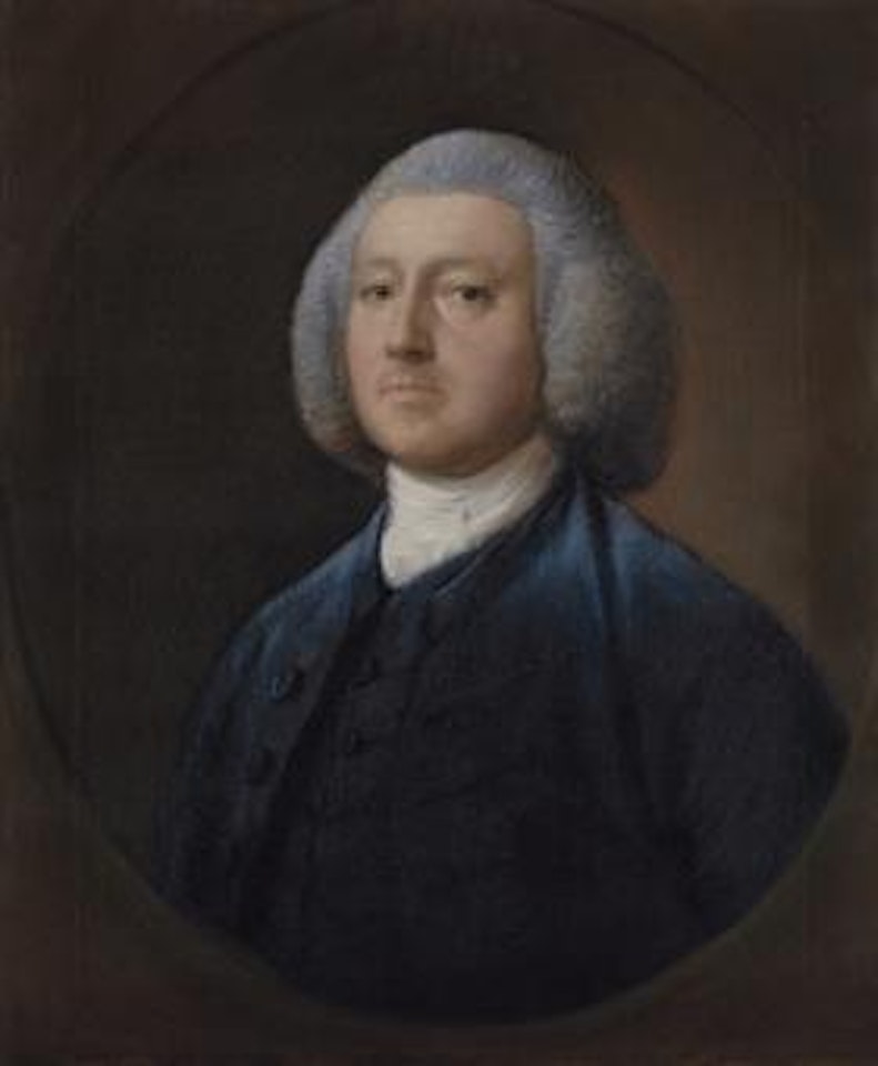 Portrait of Dr William Walcot (1719-1806), half-length, in a blue coat by Thomas Gainsborough