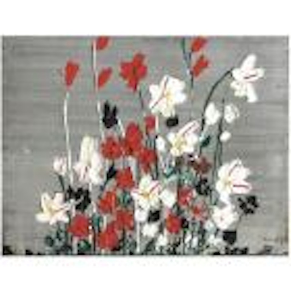 Flowers On Grey Background by Thanos Tsingos