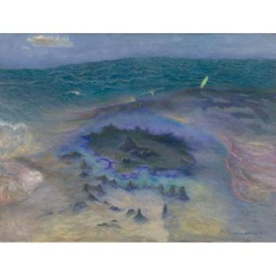 Seascape With Surfboard by William Francis Robinson