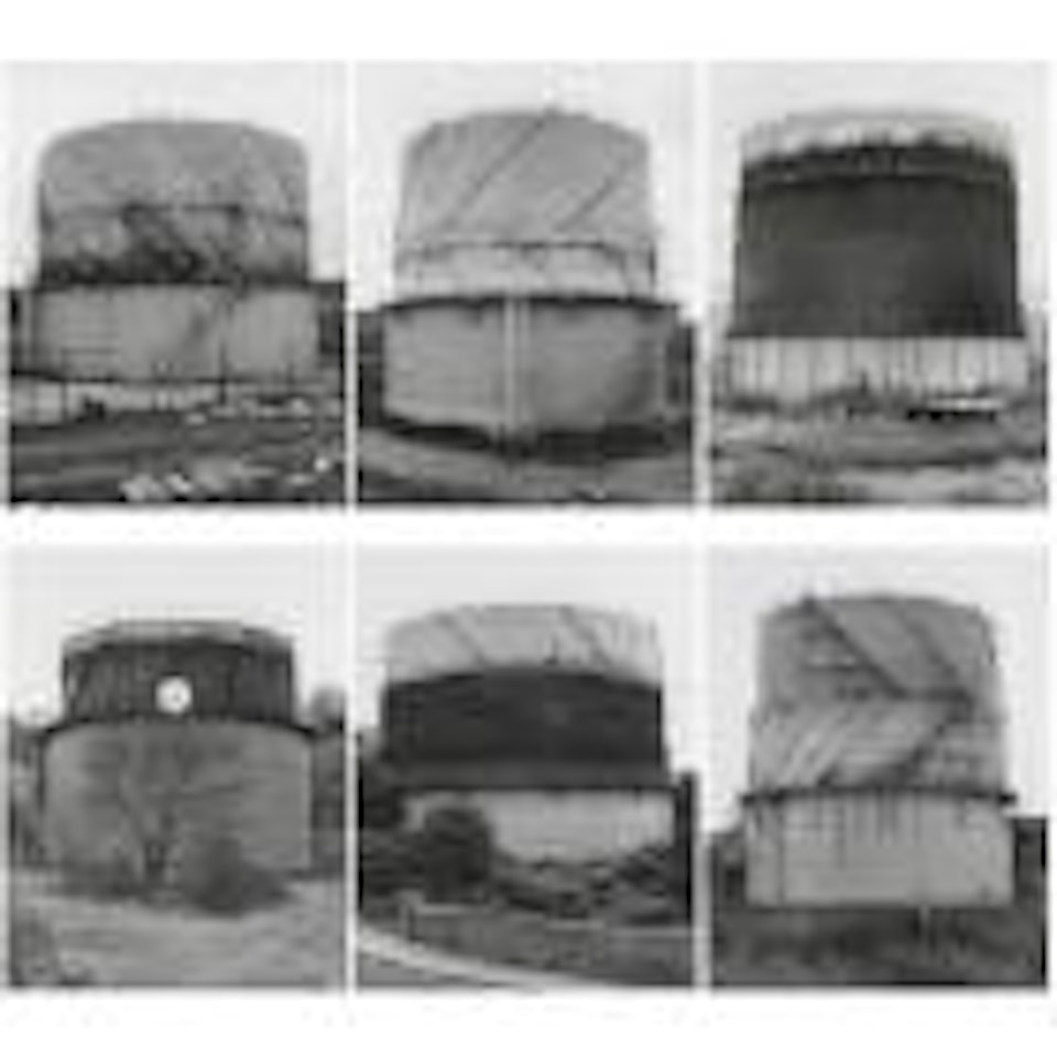 Hirwaun, South Wales, 1973; Ruhrtal, Essen, 1972; Pontlottin, South Wales, 1973; Barnsley / Sheffield, 1966; Tredegar, South Wales, 1973; Ebbw Vale, South Wales, 1973 by Bernd & Hilla Becher