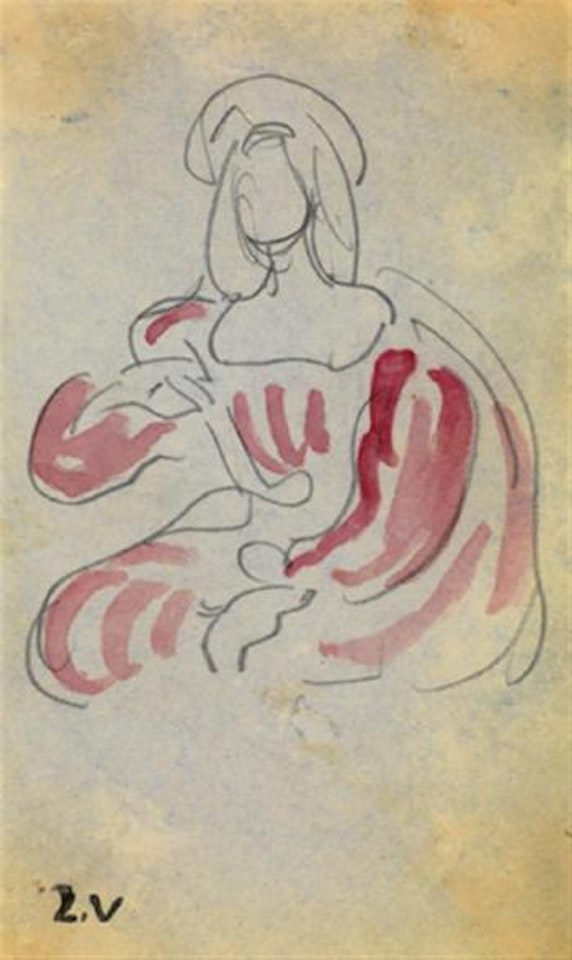Femme à la robe rose by Louis Valtat
