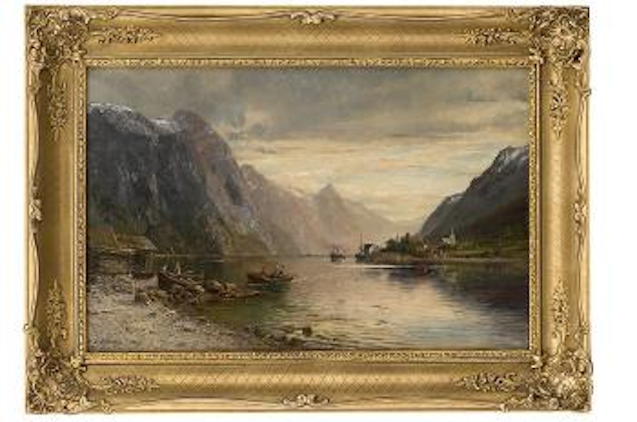 Fjord on the West Coast with people by Anders Monsen Askevold