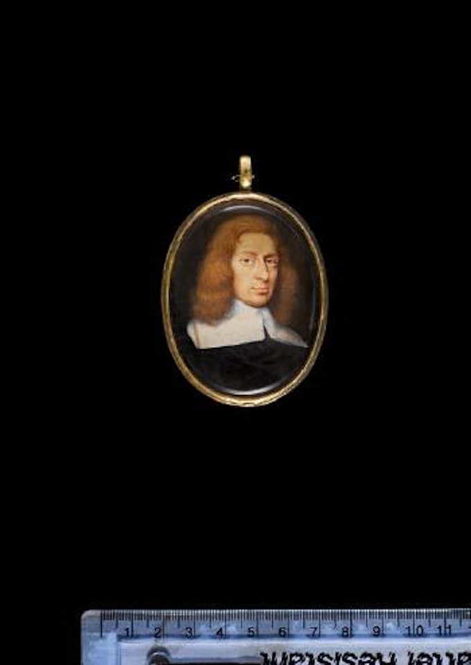 A Gentleman, wearing black cloak and white lawn collar, his light brown hair curled by David Des Granges