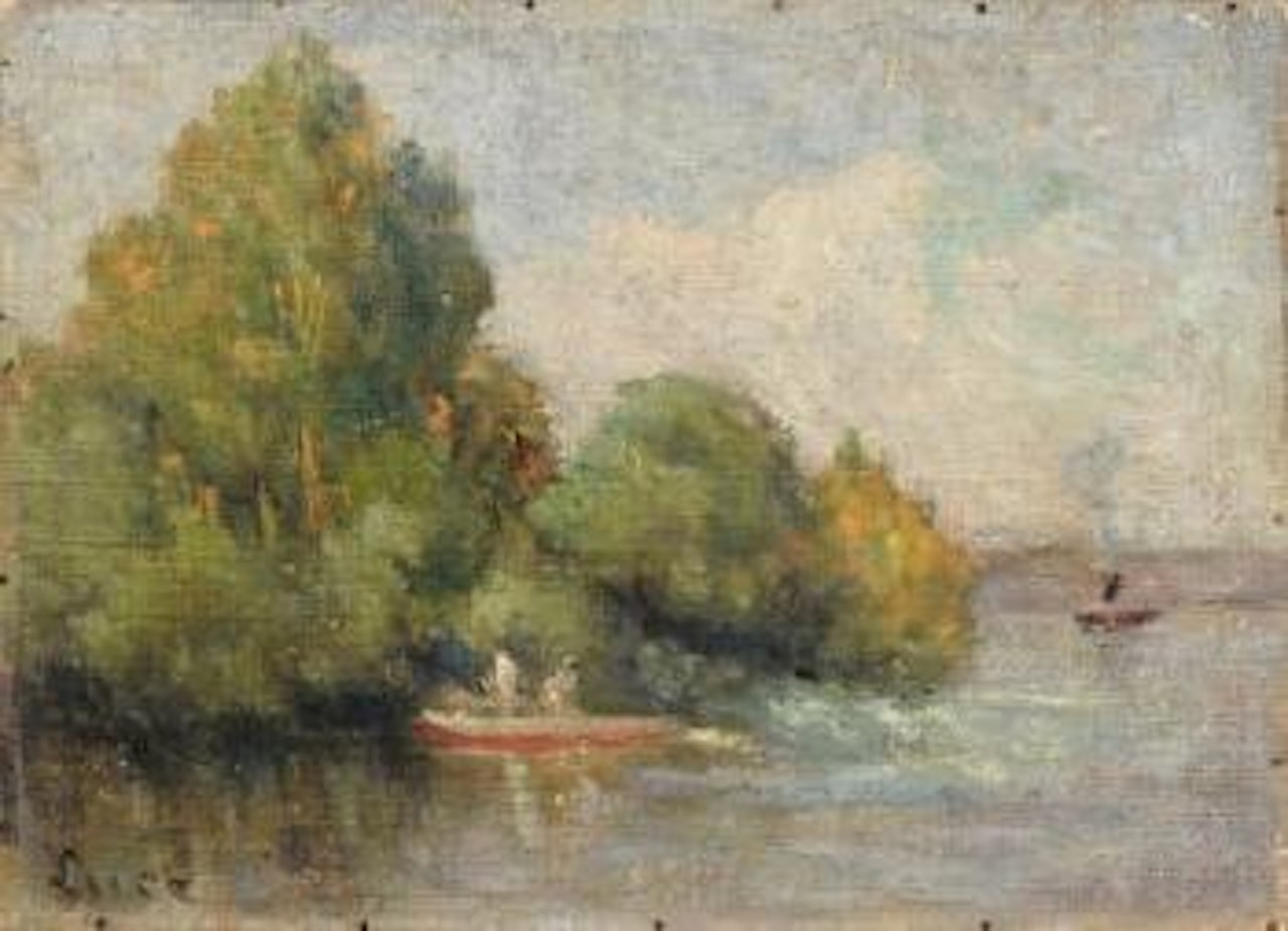 Bord de Seine a Guernes by Maximilien Luce