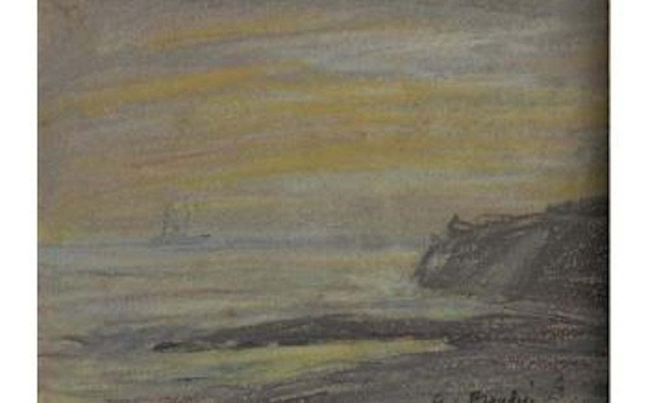 Paysage marin au ciel anime by Eugène Boudin