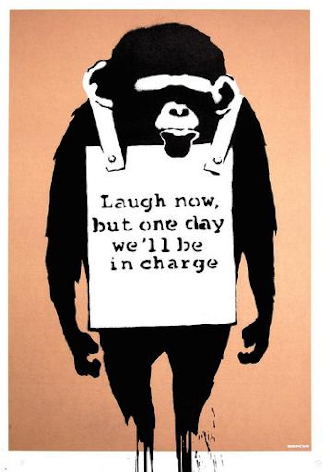 Laugh now by Banksy