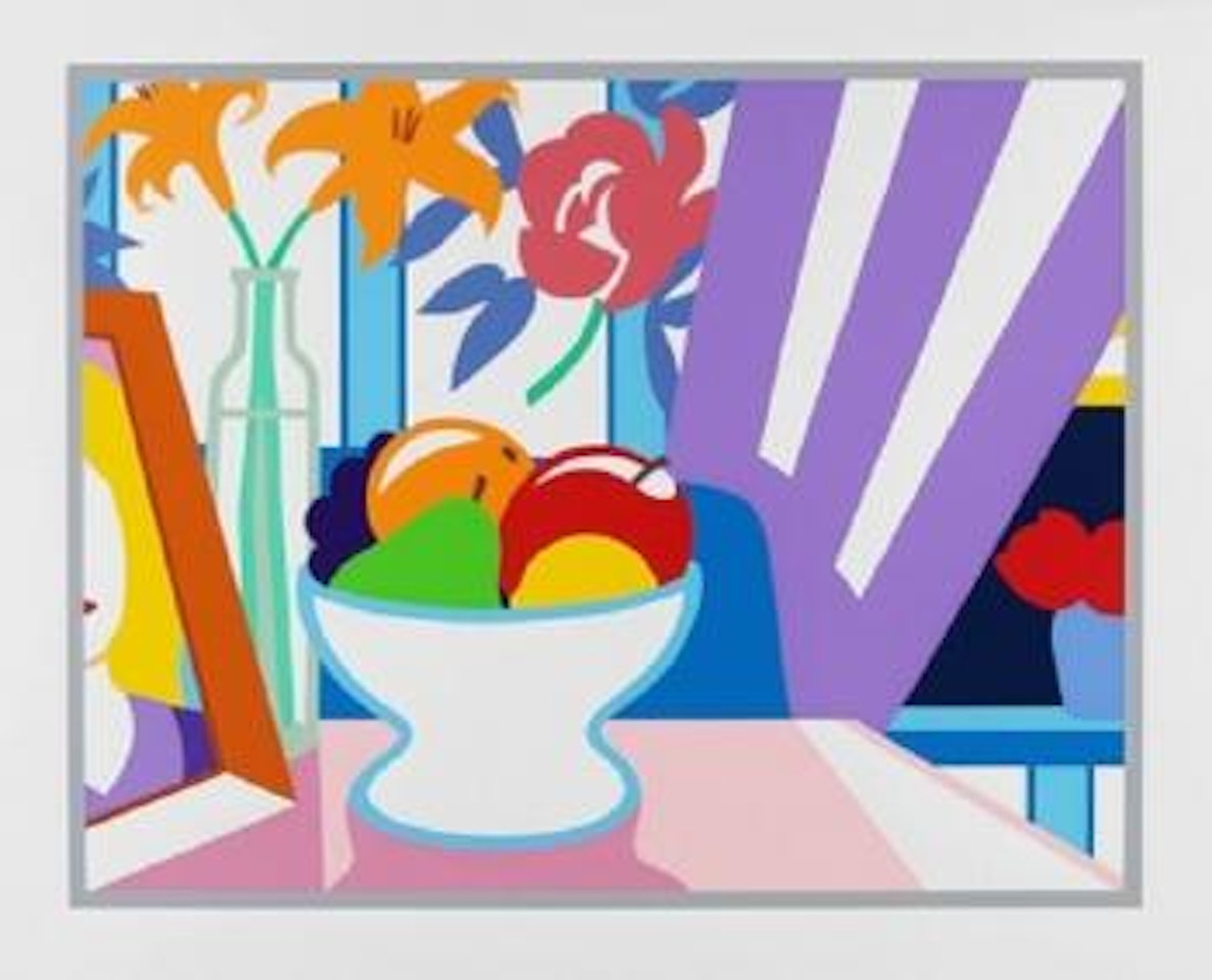 Still life with lilies and fruit by Tom Wesselmann