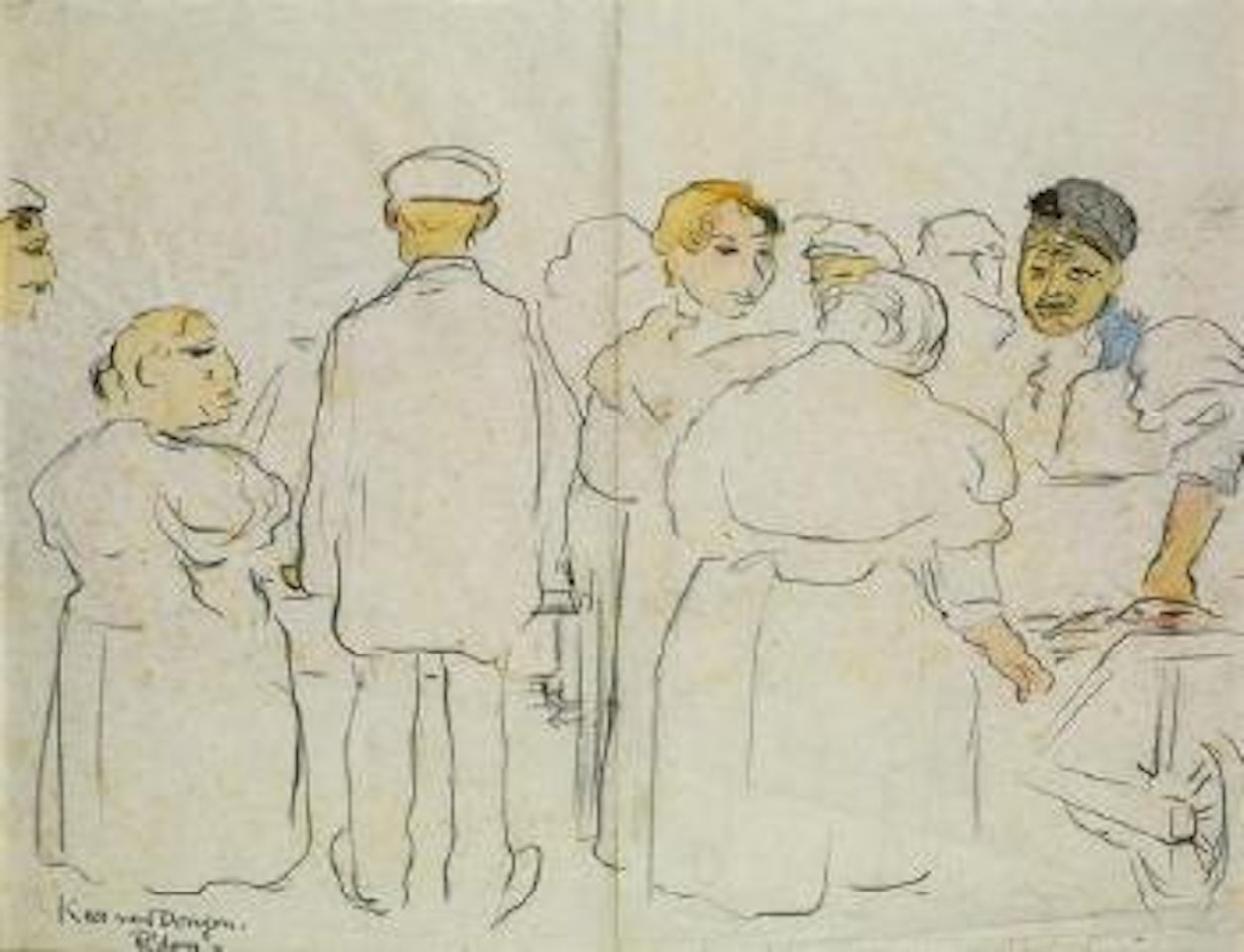 Scene de rue a Rotterdam by Kees van Dongen