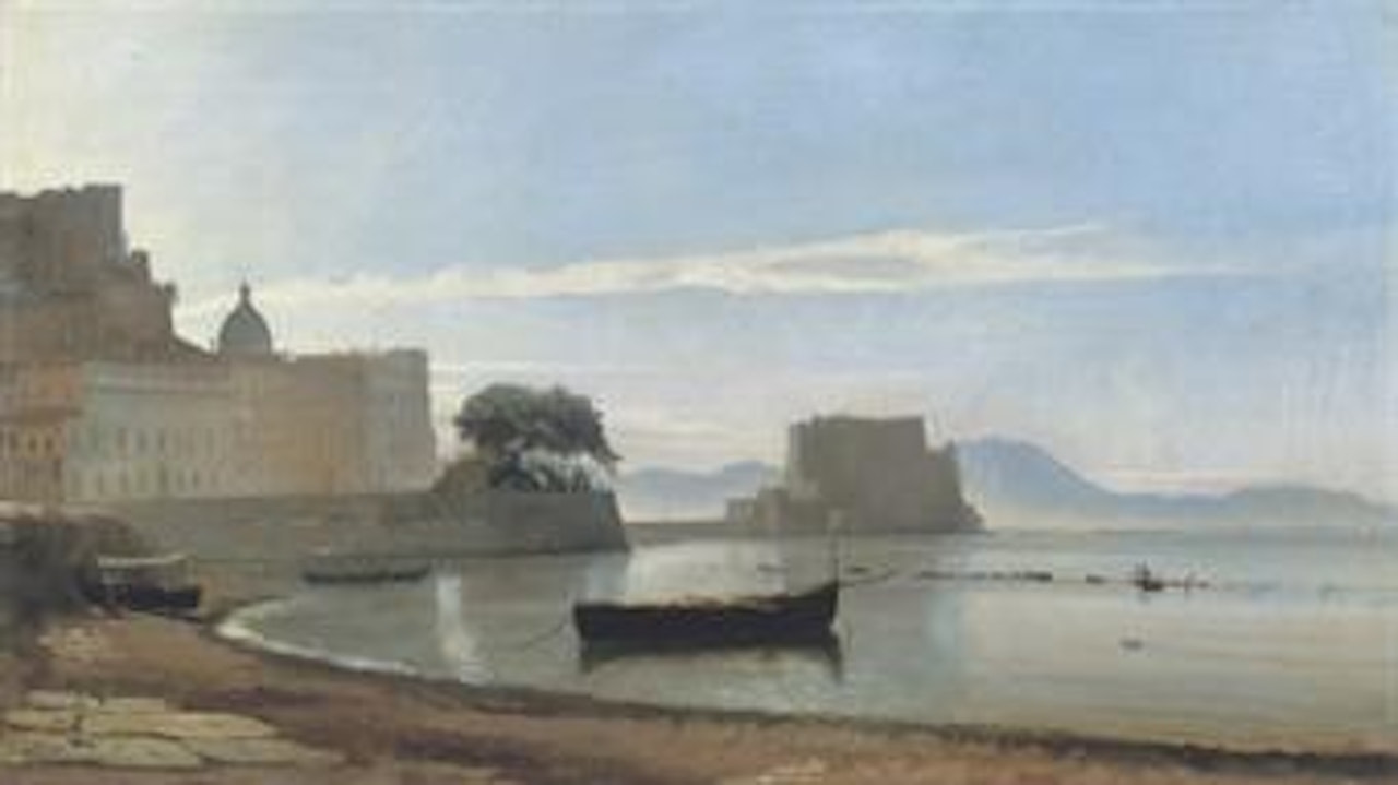 The Bay of Naples with the Castel dell'Ovo by Jean Baptiste Camille Corot