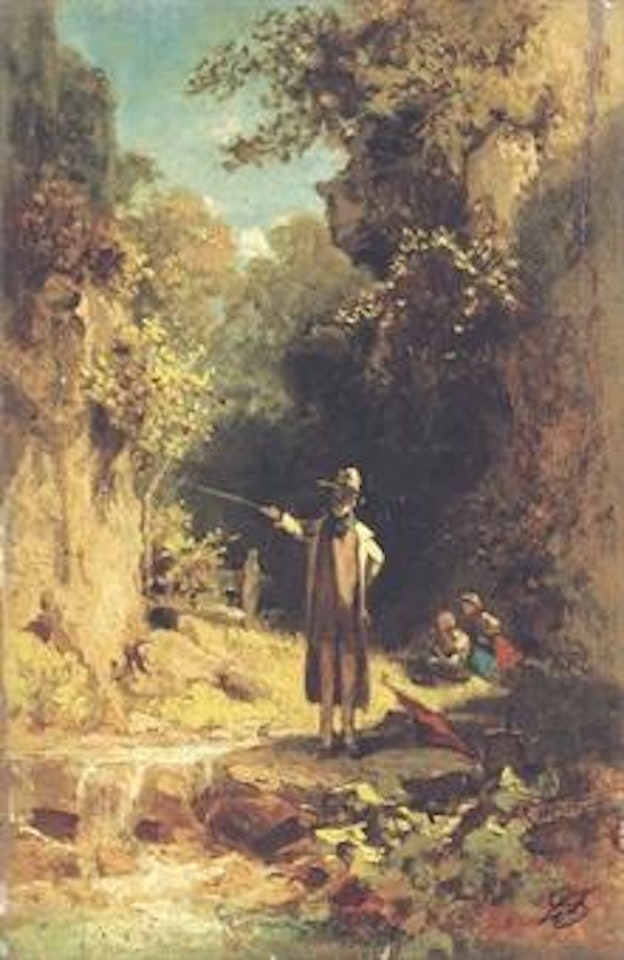 Der Angler: The fisherman by Carl Spitzweg