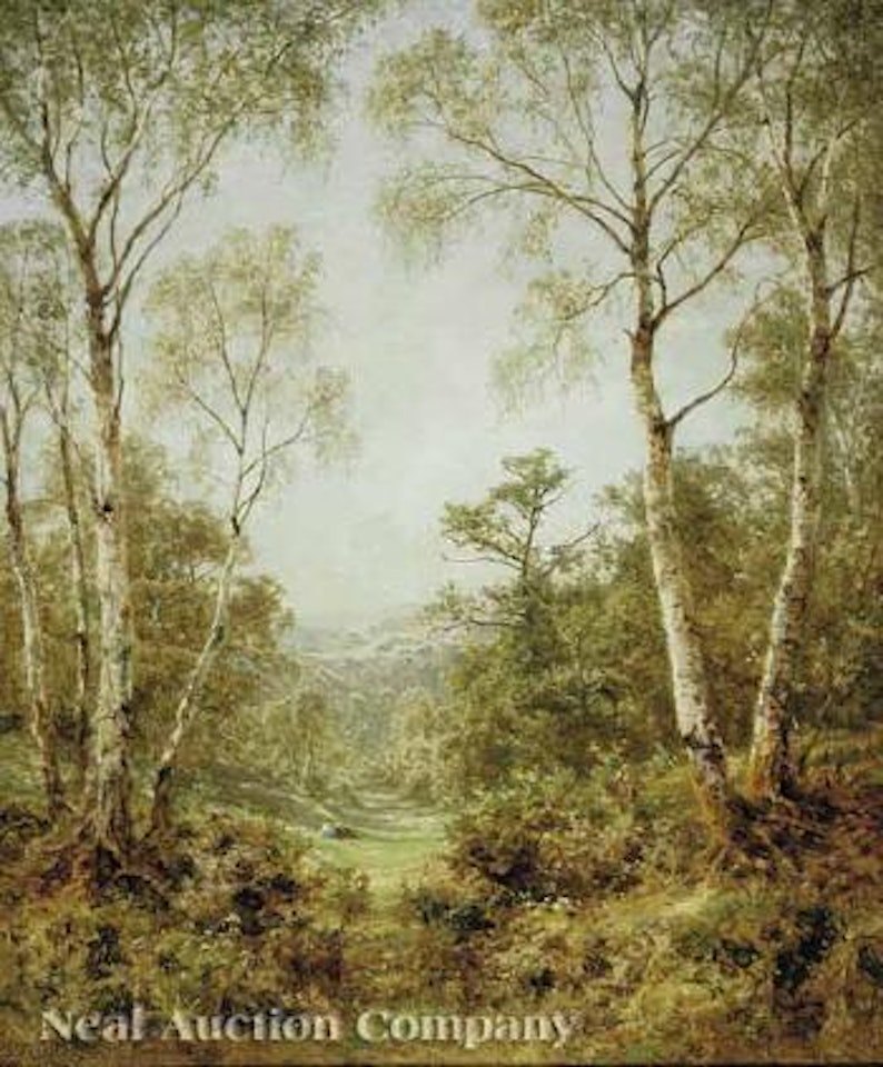 A Woodland Vale, Perhaps in the West Country or in Wales by Benjamin Williams Leader