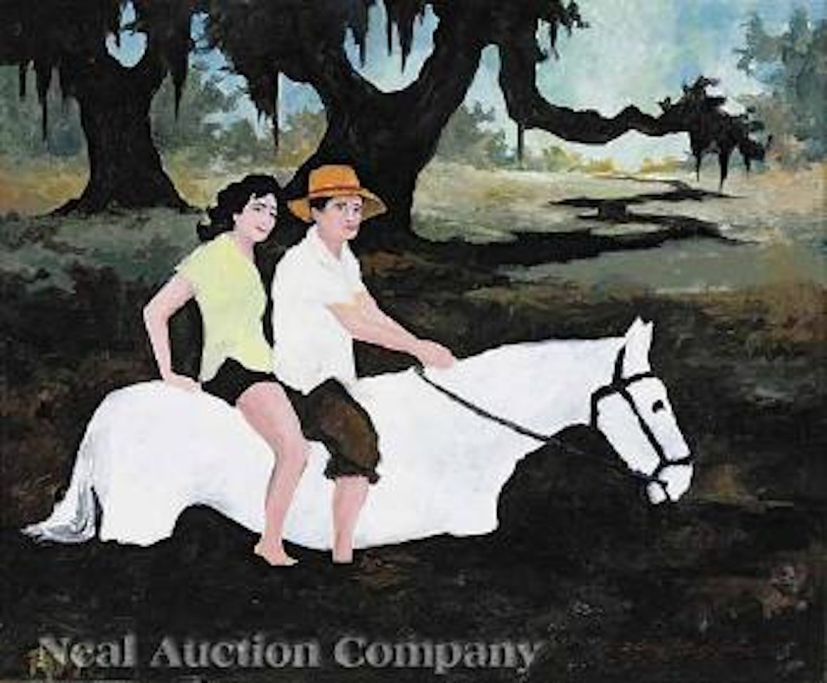 Walking in the Bayou Teche: Traditional Series by George Rodrigue