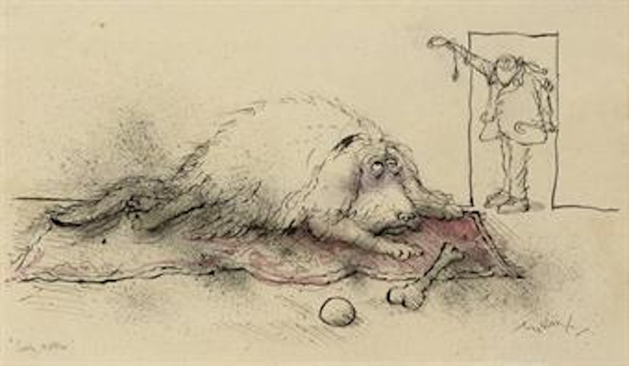 Lovely walkies by Ronald Searle