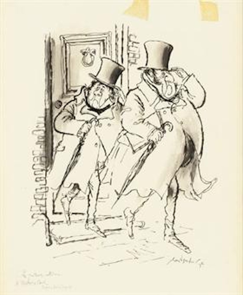 A Christmas Carol: The gentlemen withdrew by Ronald Searle