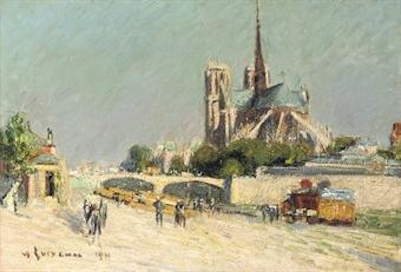 Quai de la Seine, Notre-Dame by Gustave Loiseau