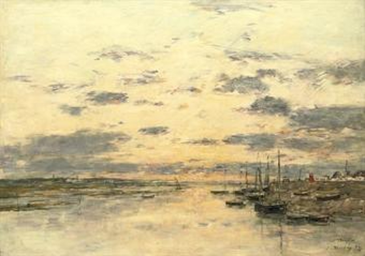 Coucher de soleil, Etaples by Eugène Boudin