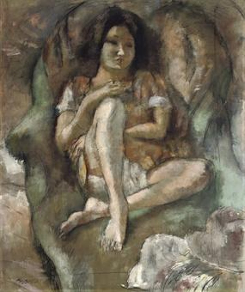 Jeune fille au fauteuil by Jules Pascin