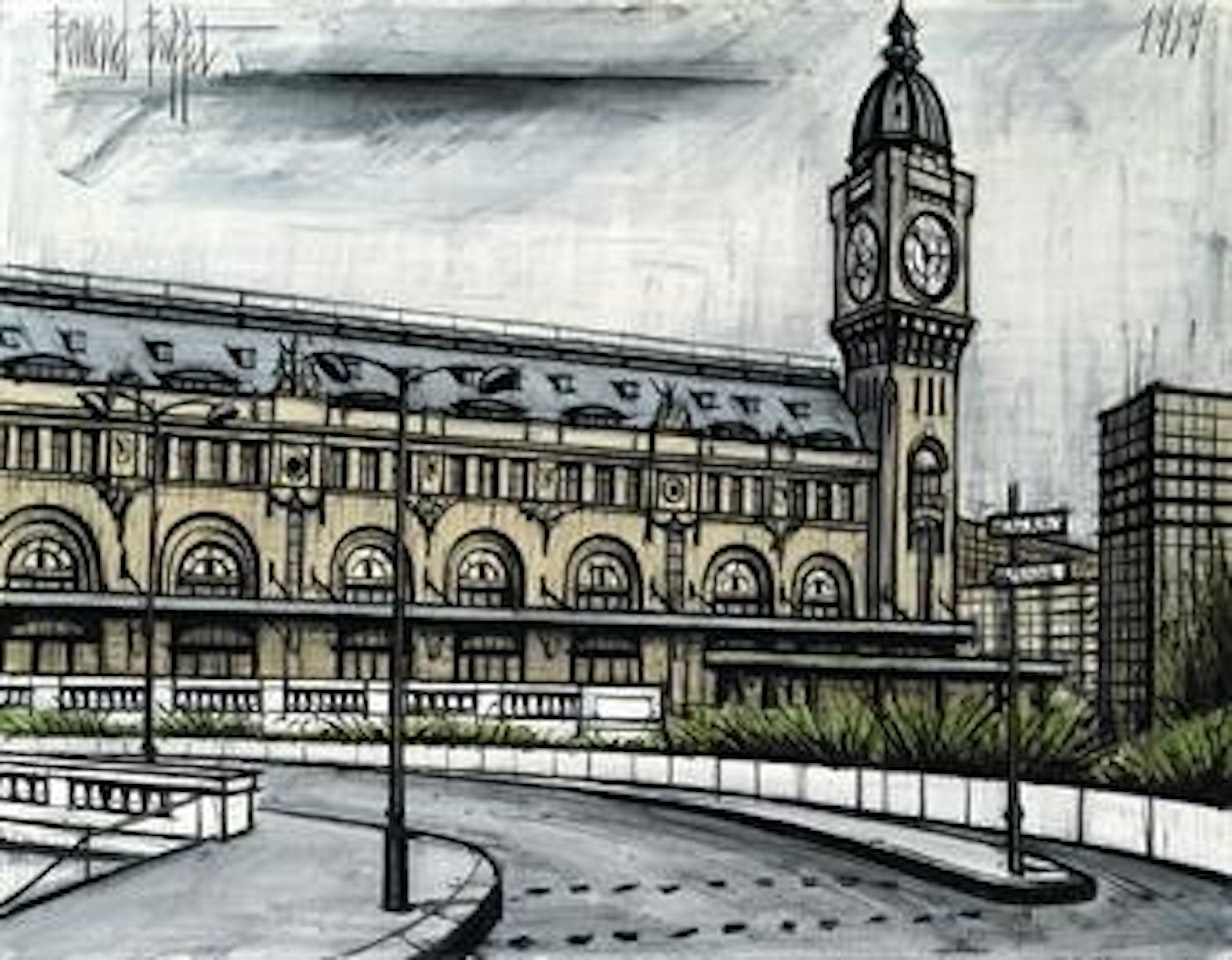 La gare de Lyon et l'horloge by Bernard Buffet