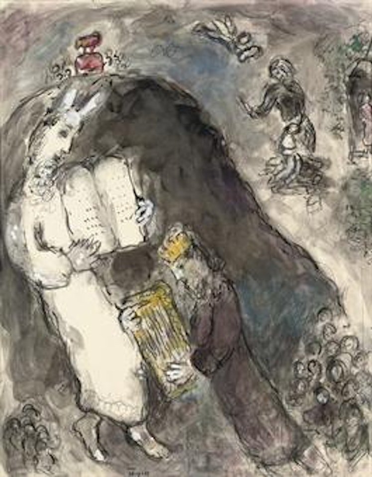 Moïse et la table de la loi by Marc Chagall