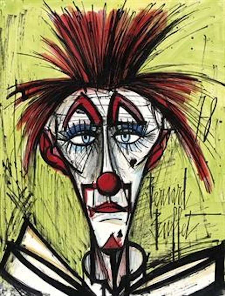 Clown hirsute by Bernard Buffet