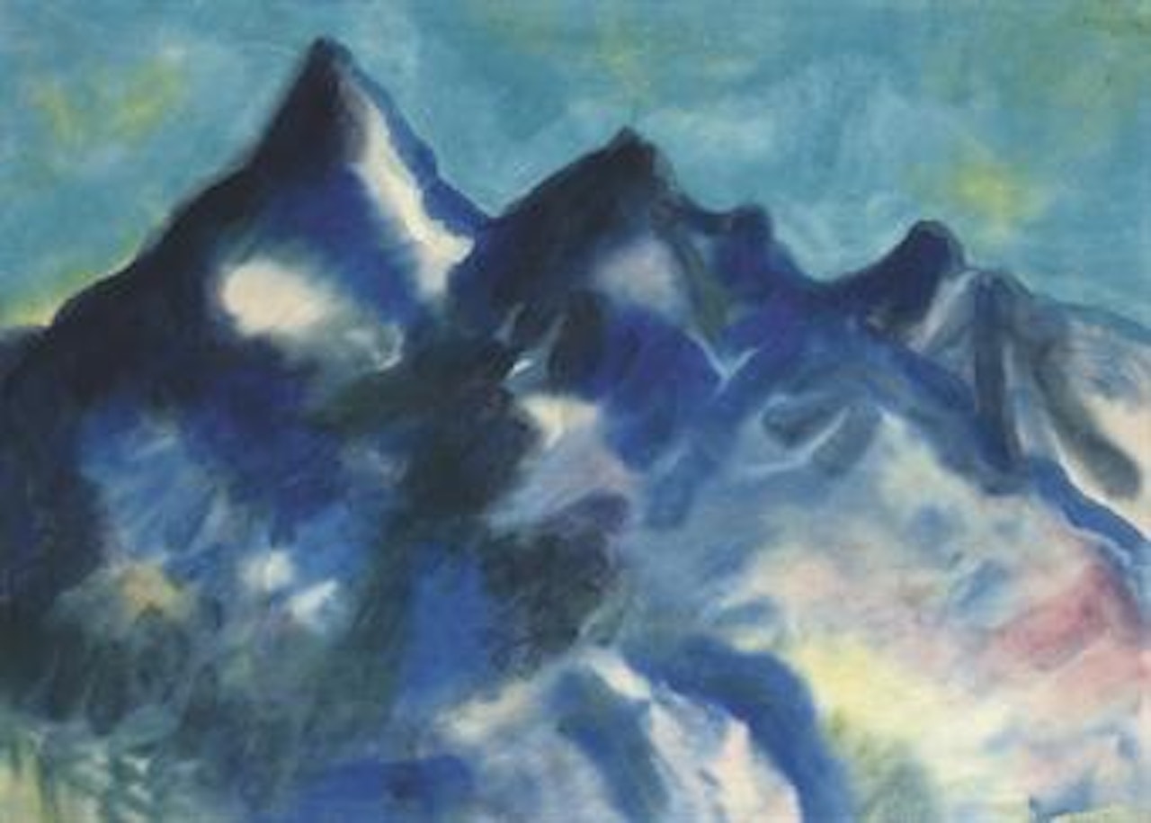 Landschaft mit Bergen, Matterhorn by Emil Nolde
