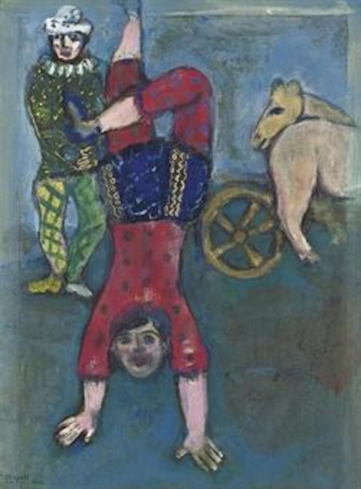 Clown et acrobate by Marc Chagall