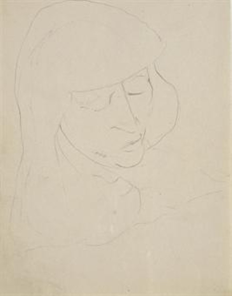 Portrait of Elaine de Kooning by Arshile Gorky