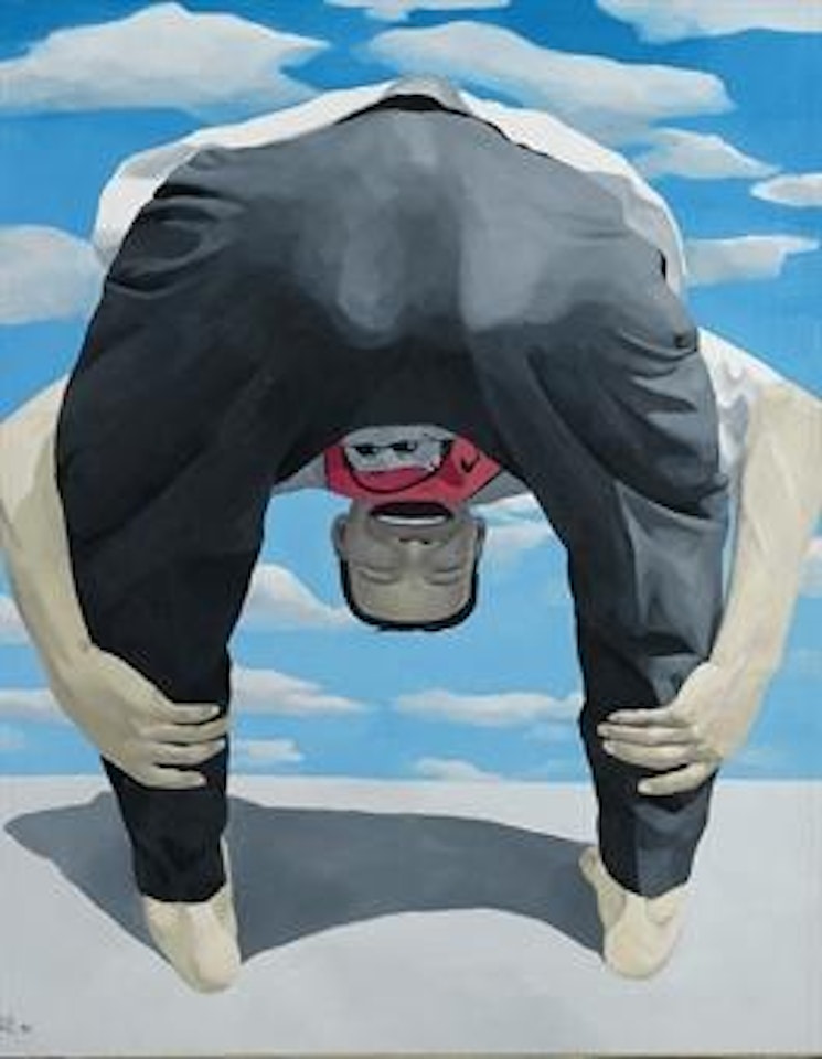 Looking at the World by Yue Minjun