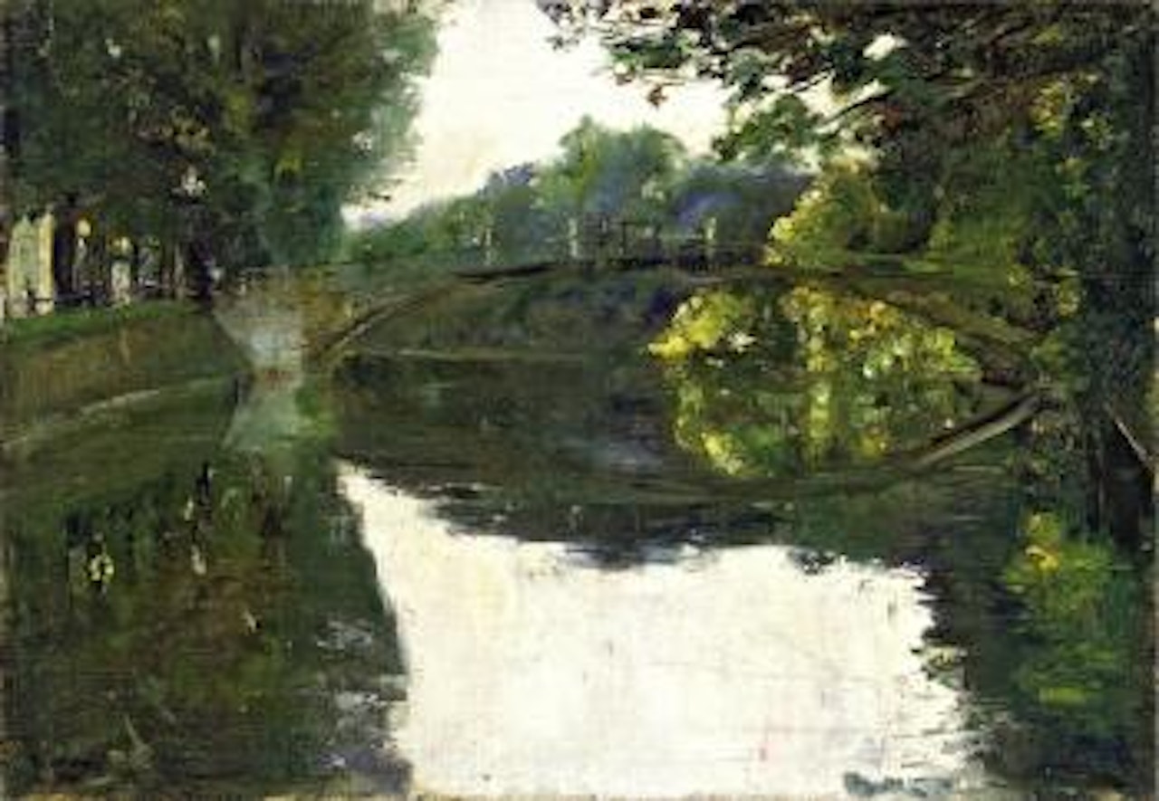 Fusssteg am Landwehrkanal (Lutzow-Brucke, Berlin) by Lesser Ury