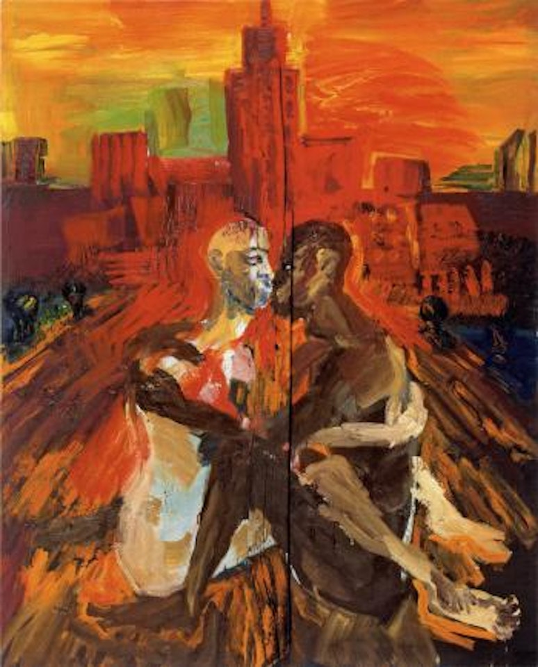 Umarmung am Pier by Rainer Fetting