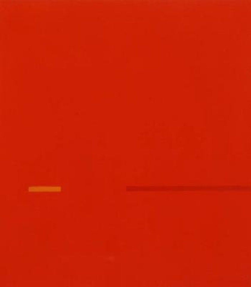 In spazio rosso tensione interrotta by Antonio Calderara