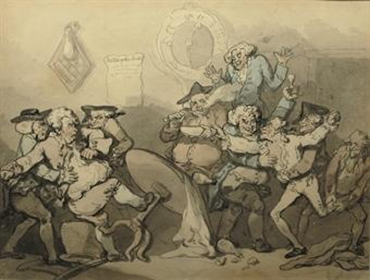 The end of the meeting by Thomas Rowlandson