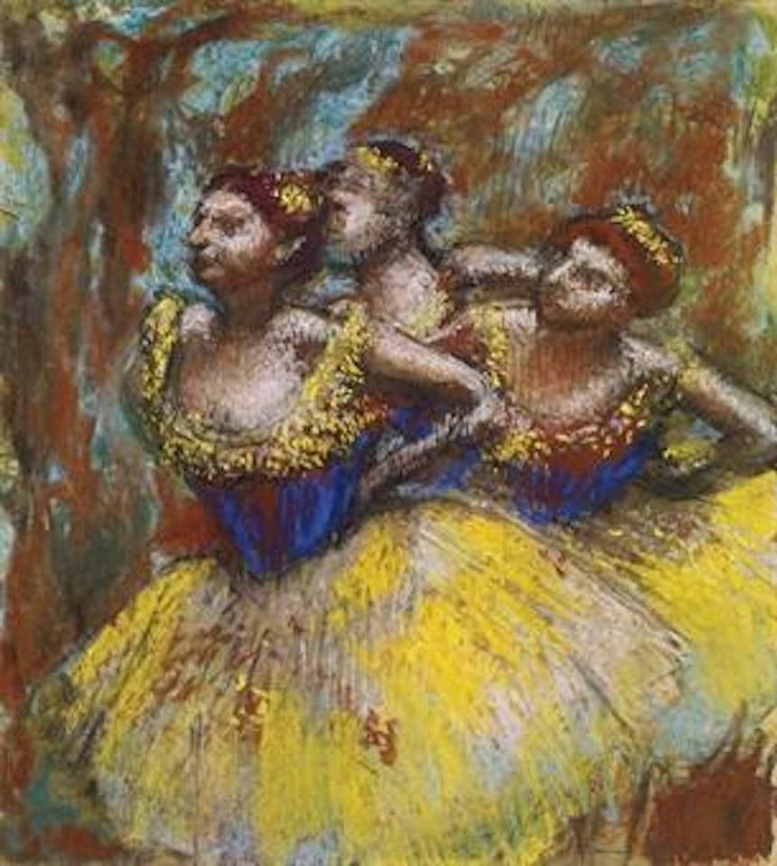 Trois danseuses (Jupes jaunes, corsages bleus) by Edgar Degas
