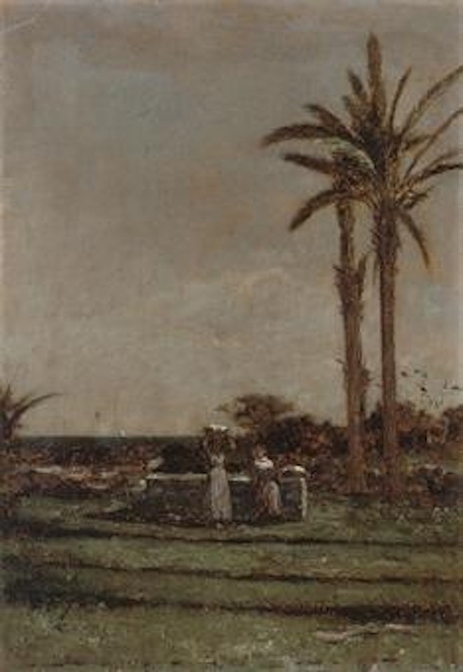 Lavandière à Bordighera by François Bocion