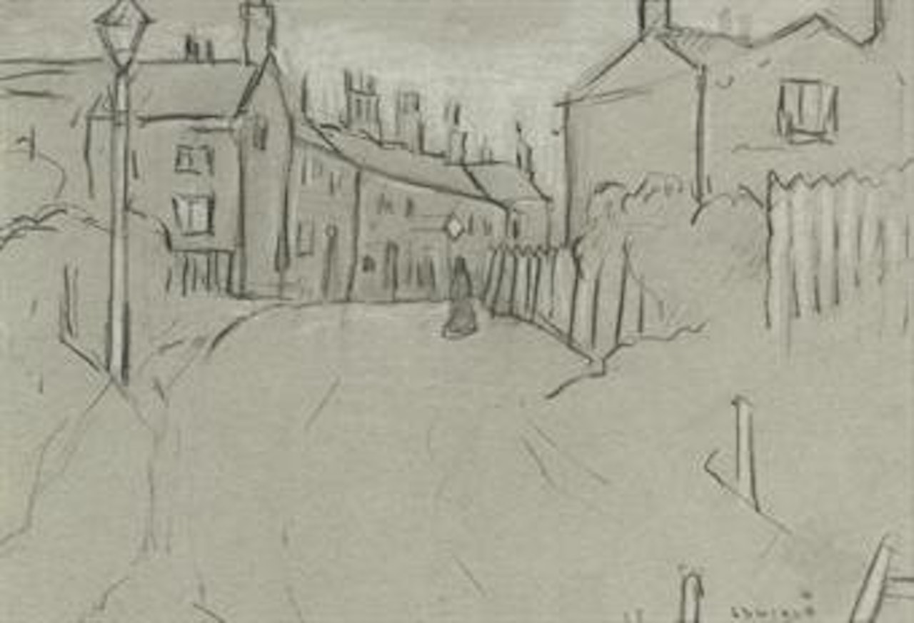 Street Scene Near Pendlebury by Laurence Stephen Lowry
