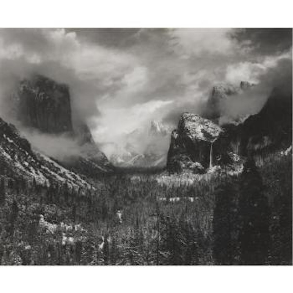 Gates Of The Valley, Winter Yosemite Valley (Clearing Winter Storm) by Ansel Adams